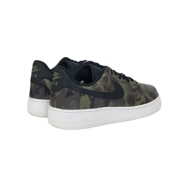 NIKE AIR FORCE 1 Mens Olive Reflective Camo Low Tops Classic Sneakers Size 11 - Picture 3 of 12